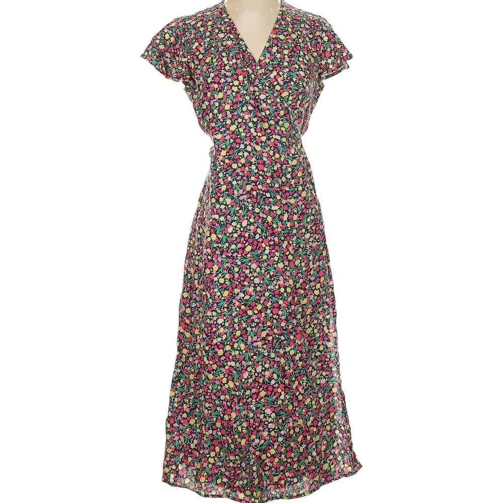 Draper James 100% linen floral dress.